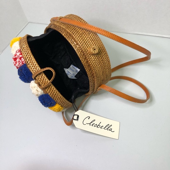 Cleobella Pom Pom Williamsburg Crossbody Basket Bag - Picture 8 of 10